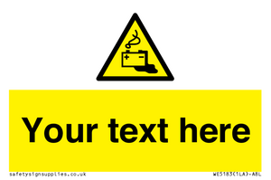 Custom Battery Charging Sign